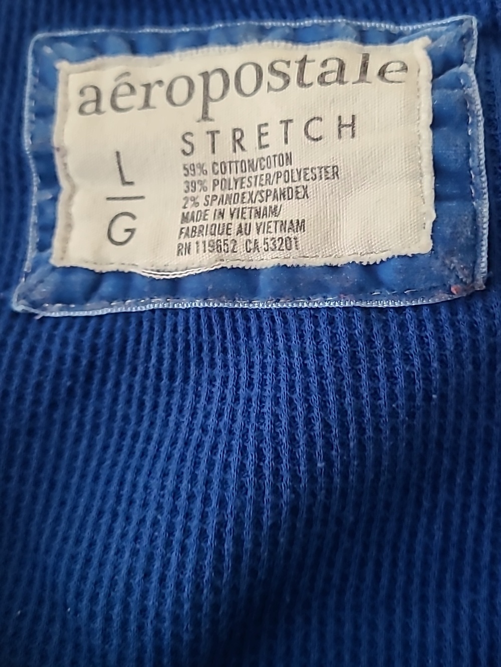 AEROPOSTLE Henley Thermal Long Sleeves. All 3! Green Blue Black Sz L - Picture 3 of 6